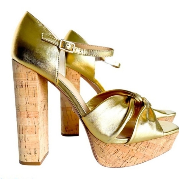 Timeless RZ Gold Platform Heels - Picture 1 of 14